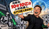 宇树股价遭“腰斩”！马斯克高调预言：十年内全球将有10亿台人形机器人，生产力全面碾压人类！