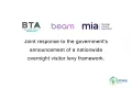 BTA、beam和MIA对政府宣布全国性过夜游客税作出回应……